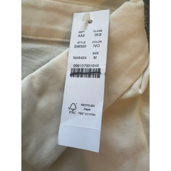 J.Crew Classic Untucked Sueded Cotton Polo Shirt Ivory Medium NWT - Picture 7 of 10